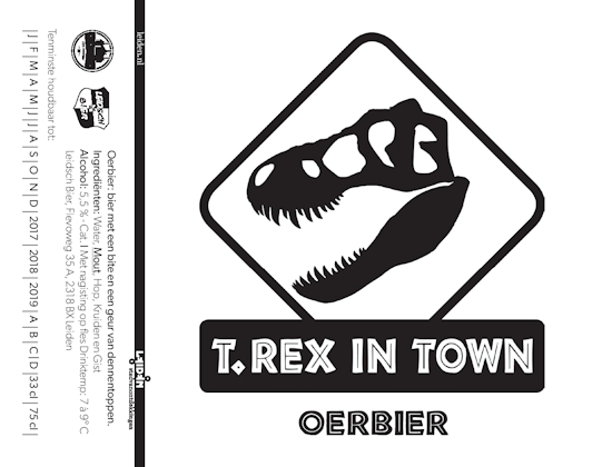 T.rex In Town Oerbier, etiket 2016